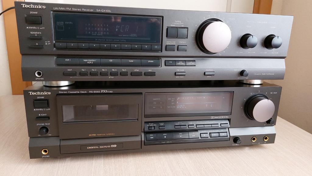 Technics stereo cassette deck en LW/MW/FM stereo receiver, Ophalen of Verzenden, Zo goed als nieuw