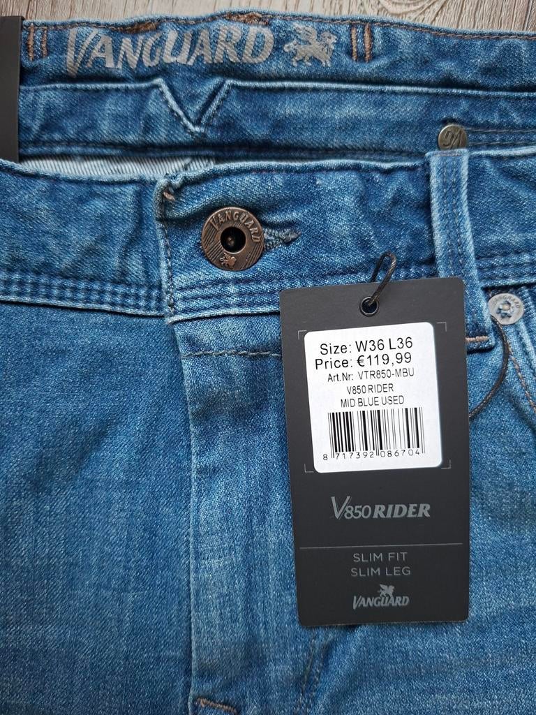 VANGUARD V850 Rider slimfit jeans W36 L36, W36 - W38 (confectie 52/54), Blauw, Nieuw, Ophalen of Verzenden