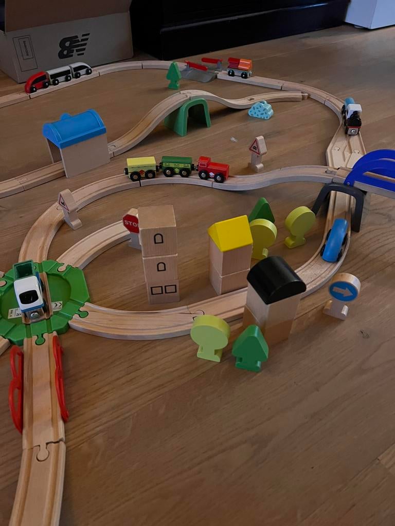 Houten treinbaan, Kinderen en Baby's, Ophalen of Verzenden