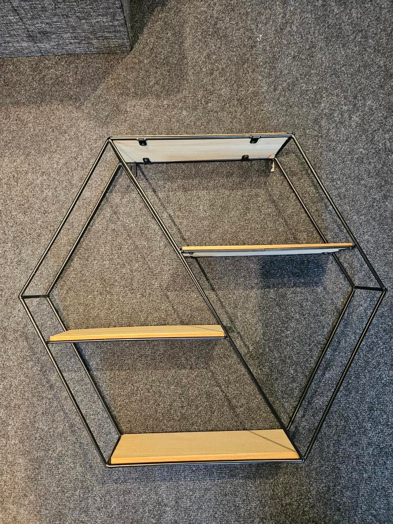 Zeshoekig wandrek met houten planken, Ophalen, Zo goed als nieuw