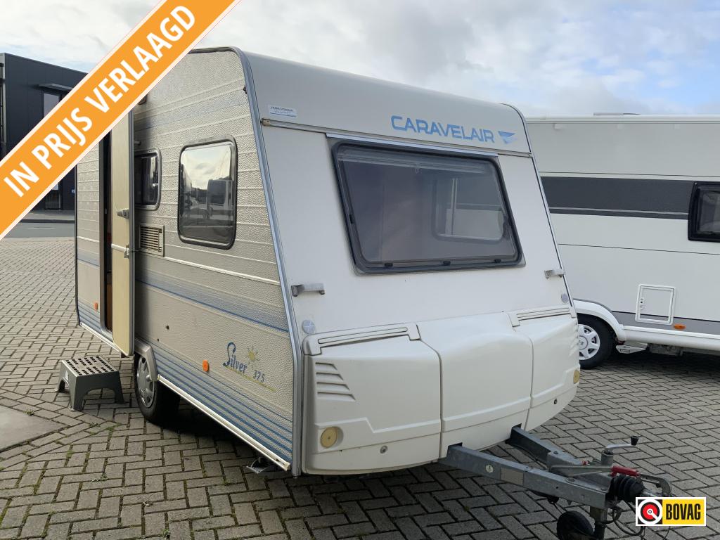 Caravelair Silver 375 2e paasdag open, Dwarsbed, 500 - 750 kg, Kachel, Caravelair