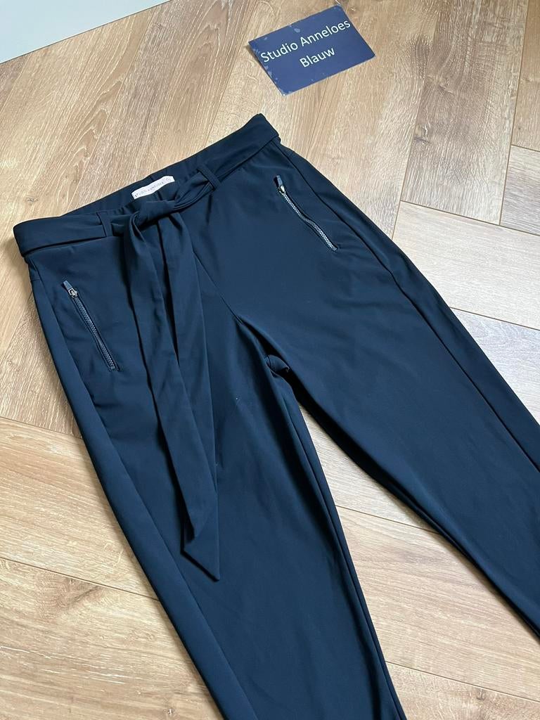 Studio anneloes margot broek M donkerblauw travelstof, Kleding | Dames, Broeken en Pantalons, Maat 38/40 (M), Blauw, Ophalen of Verzenden
