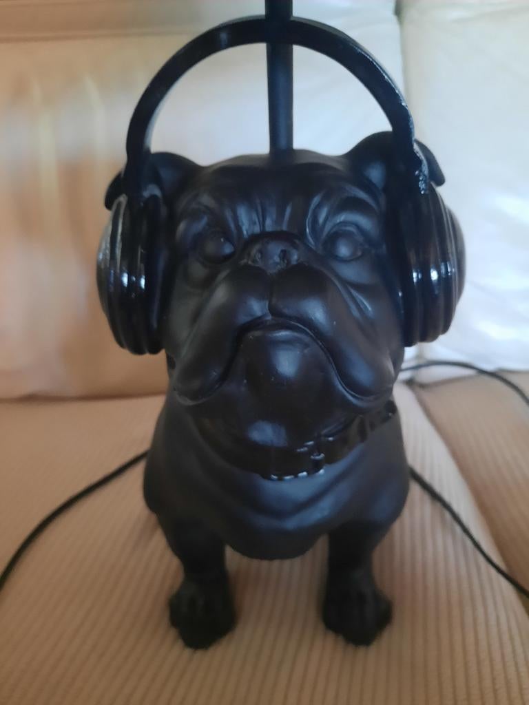 Happy House Bulldog Lamp - Unieke Tafellamp, Overige materialen, 50 tot 75 cm, Ophalen of Verzenden, Zo goed als nieuw
