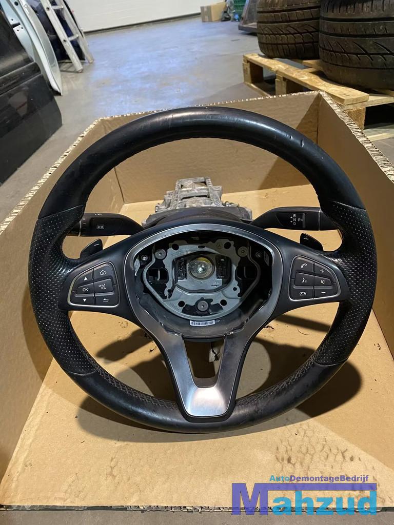 2015 Mercedes C Klasse W205 F1 stuurwiel stuurkolom schakela, Gebruikt, Mercedes-Benz AG, Mercedes-Benz, Ophalen of Verzenden