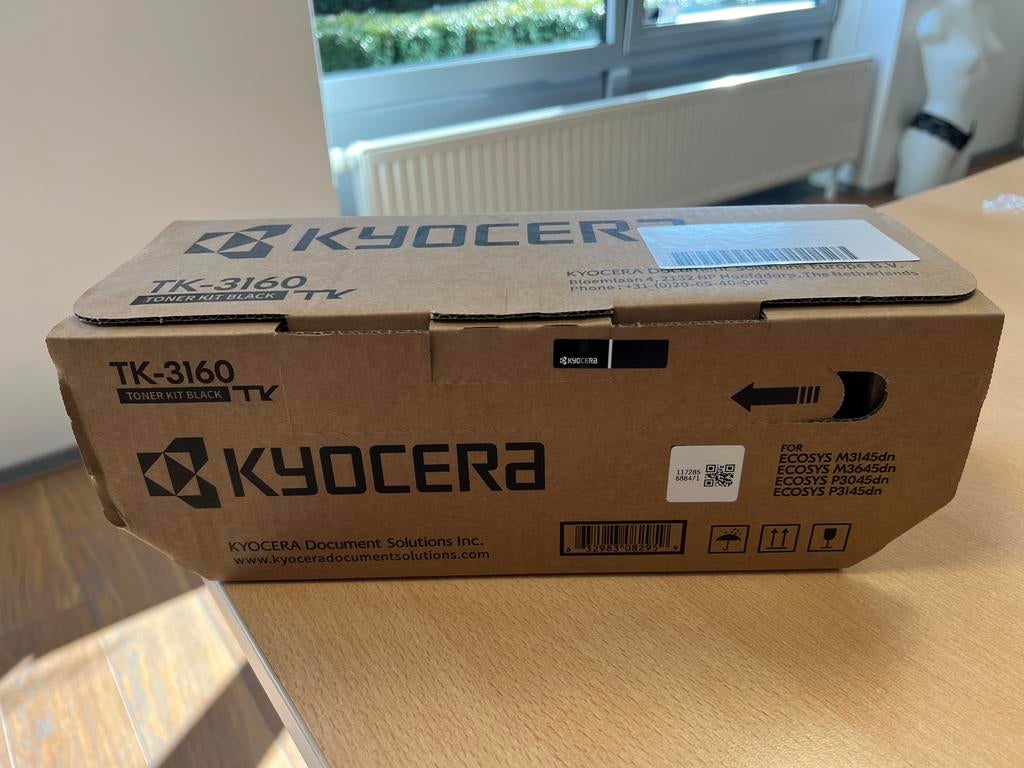 Kyocera TK-3160 Zwarte Toner Kit, Computers en Software, Printers, Ophalen of Verzenden, Nieuw