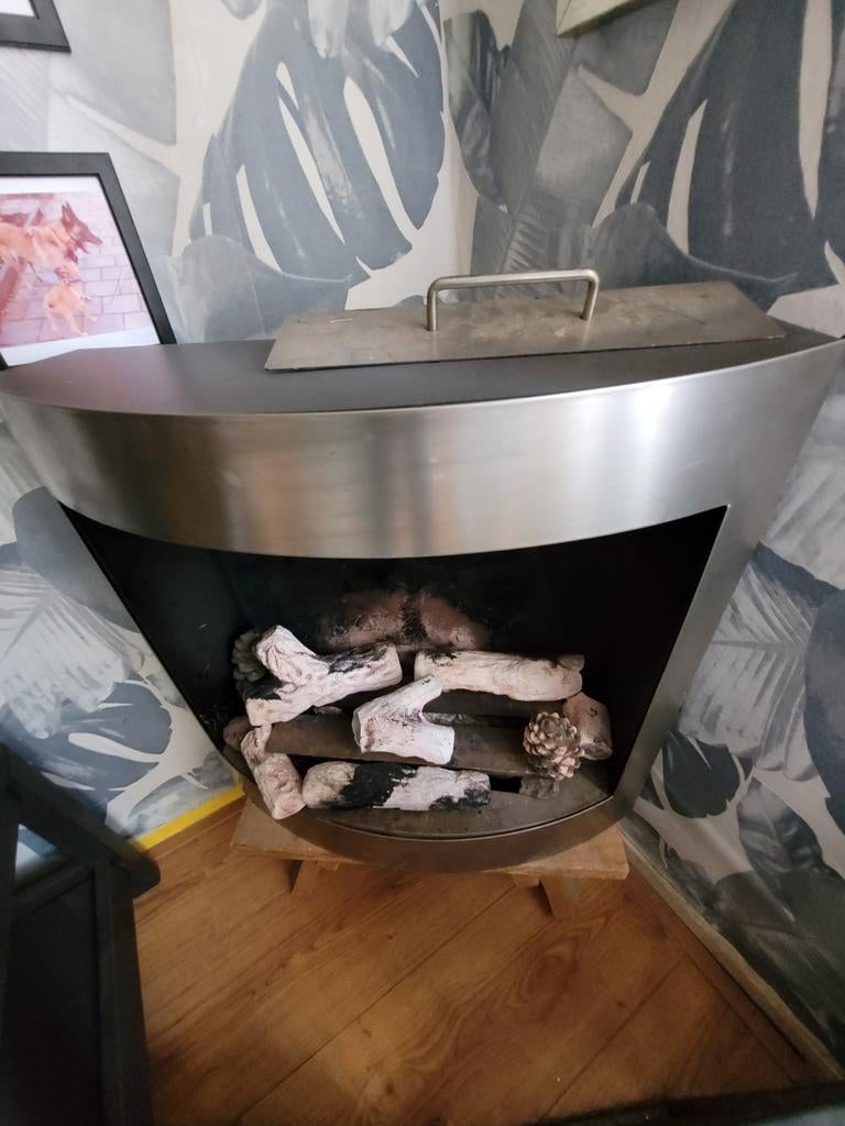 Gel kachel, Ophalen of Verzenden, Vrijstaande haard, Elektrische haard