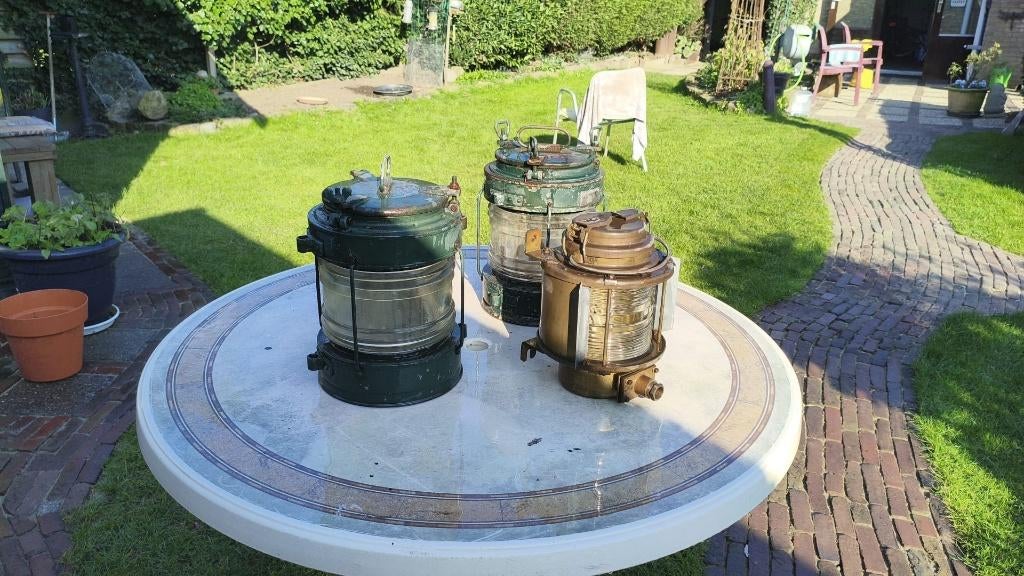 Oude scheepslampen, Ophalen, Gebruikt, Oude scheepslampen