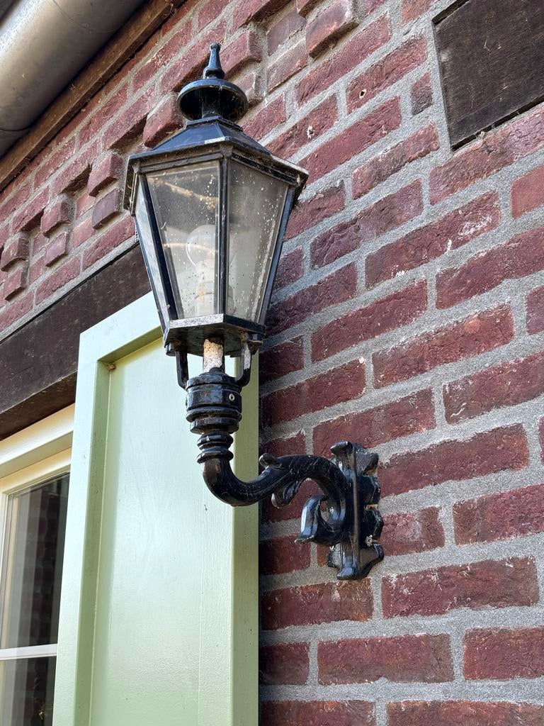 Zwarte Buitenlamp - Klassieke Wandlantaarn 1-6 stuks, Ophalen, Gebruikt, Wandlamp, Netvoeding
