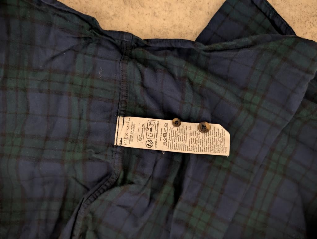 Geruit overhemd maat L, Blauw, Zo goed als nieuw, Halswijdte 41/42 (L), C&A