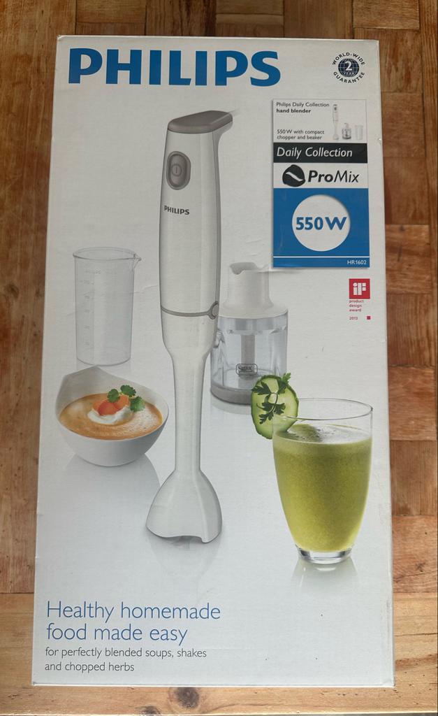 Philips Daily Collection staafmixer HR1602, Ophalen of Verzenden, Nieuw, Blender