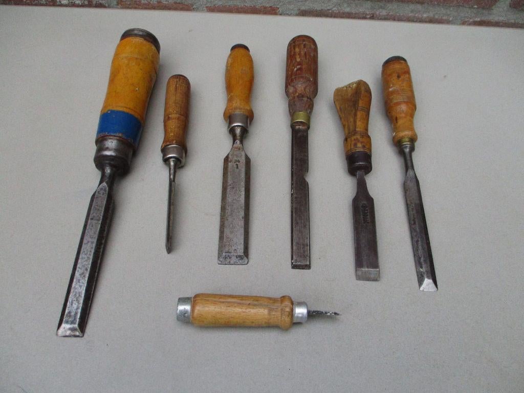 7 Vintage beitels., Ophalen of Verzenden