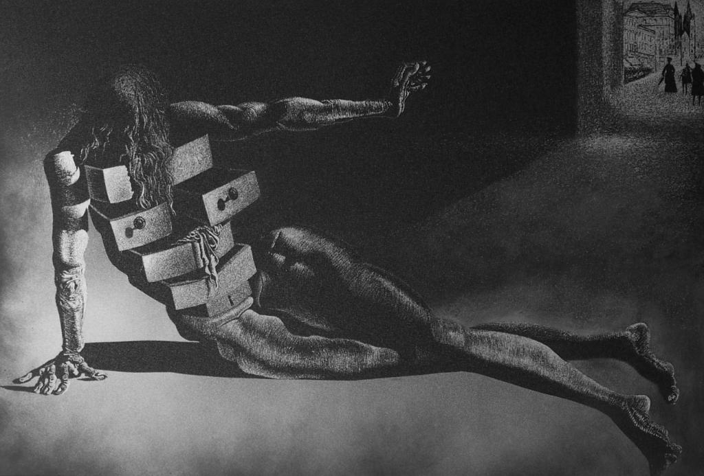 Salvador Dali Handgesneden schilderij op plaatmetaal, Antiek en Kunst, Ophalen of Verzenden