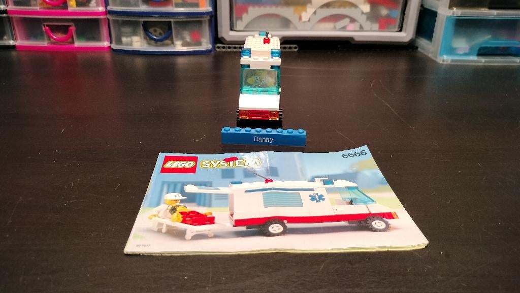 Lego 6666 Ambulance, Ophalen of Verzenden, Gebruikt, Complete set, Lego