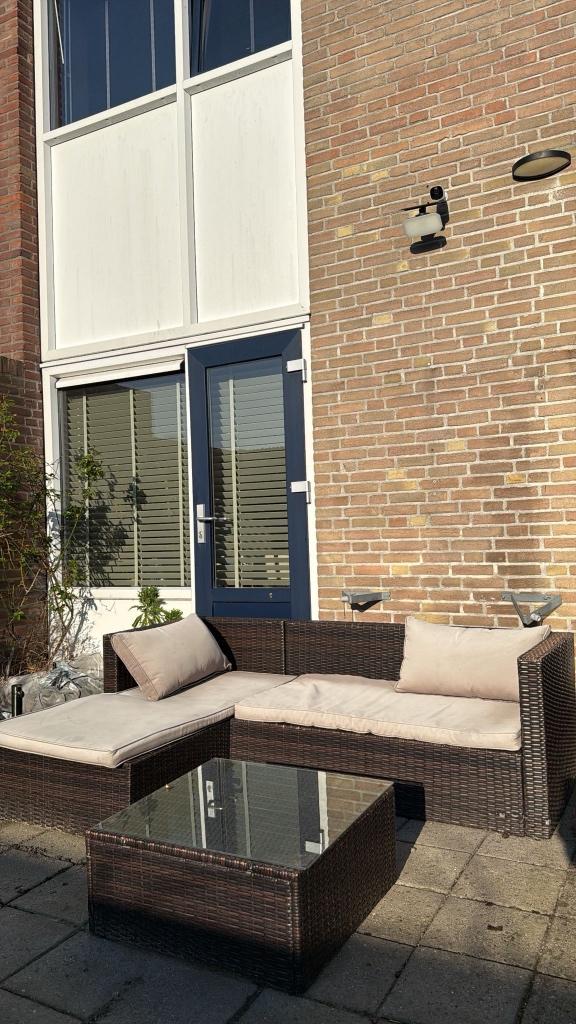 Tuin Lounge set bruin loungeset Tuinset, Tuin en Terras, 5 zitplaatsen, Ophalen of Verzenden, Zo goed als nieuw, Loungeset