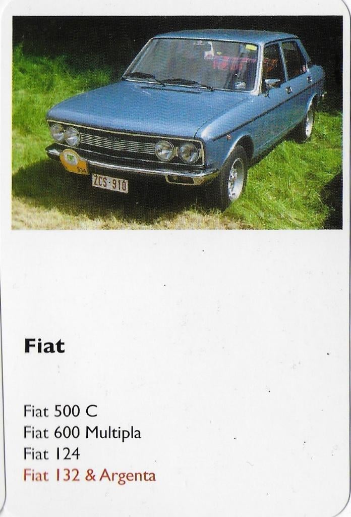 A11 autokaartje fiat 132 & argenta, Ophalen of Verzenden, Zo goed als nieuw, Auto's