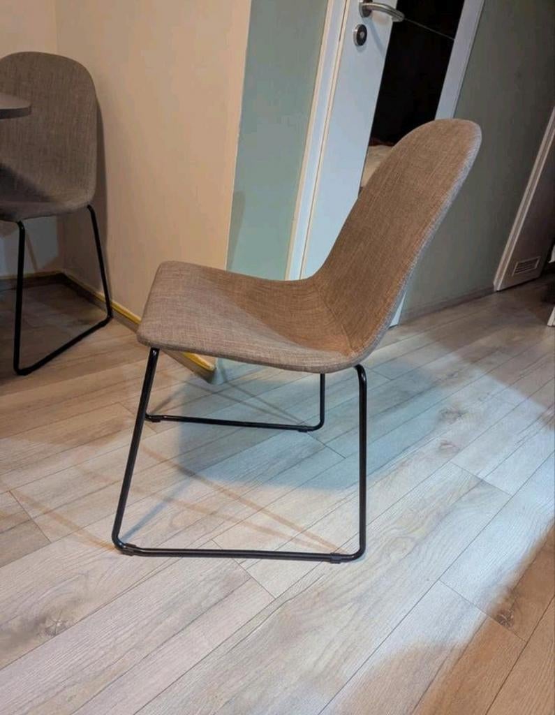 Twee Cooper eetkamerstoelen, Huis en Inrichting, Stoelen, Gebruikt, Grijs, Ophalen