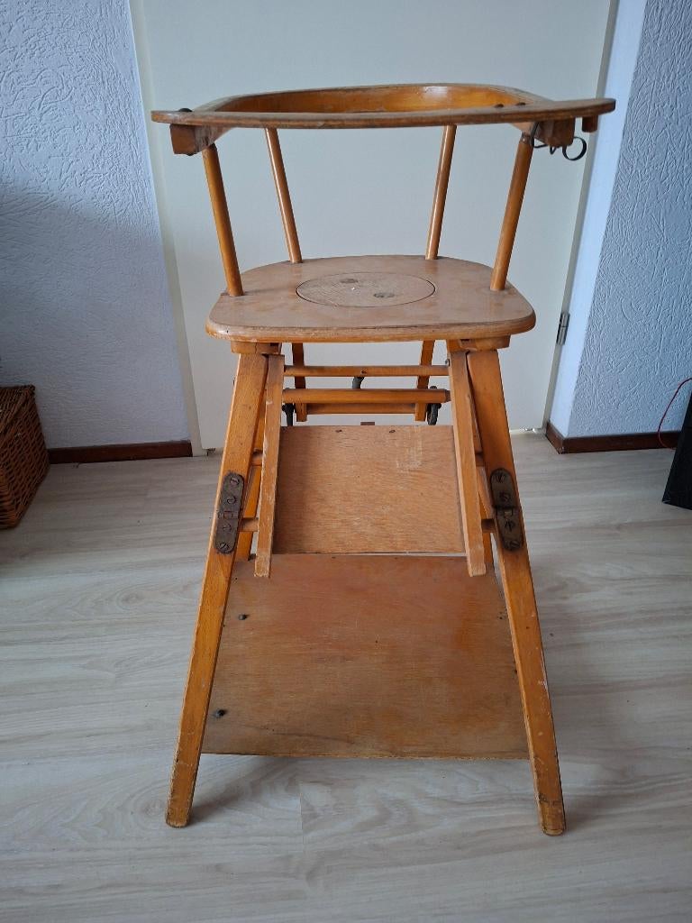originele houten kinderstoel , jaren 50, Antiek en Kunst, Ophalen
