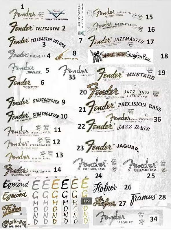 restauratie decals, Ophalen of Verzenden, Nieuw, Elektrische gitaar