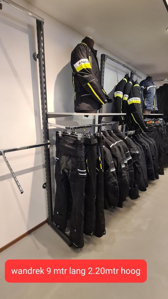 Complete winkel inventaris (motor) kleding, Zakelijke goederen, Kantoor en Winkelinrichting | Winkel en Inventaris, Ophalen