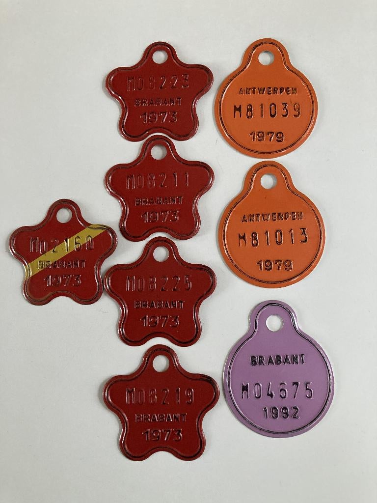 6 Oude Fietsplaatjes Brabant Antwerpen 1973 1979 1992 PPSTK!, Verzenden