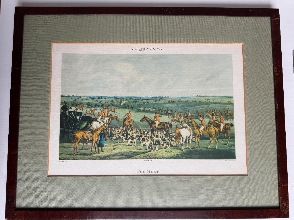 1835 - Paarden - Alken - The quorn Hunt - the meet P0661, Antiek en Kunst, Ophalen of Verzenden