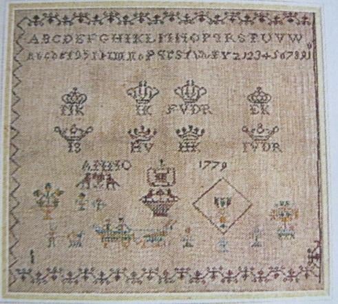 Borduurpatroon  Antieke merklap   nr 9260, Verzenden, Nieuw, Handborduren, Patroon