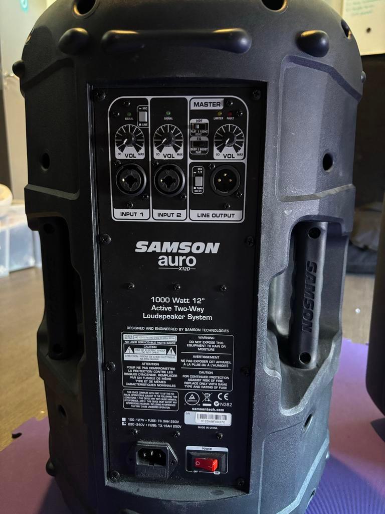 Samson Auro X12D Actieve Luidsprekers (Set van 2), Audio, Tv en Foto, Luidsprekers, Overige merken, Gebruikt, Overige typen, Ophalen of Verzenden