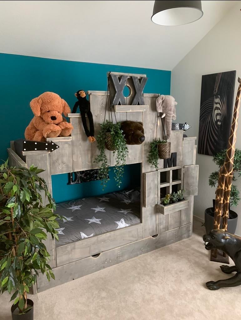 Kinder bed stijgerhout, Ophalen, Gebruikt, Hoogslaper