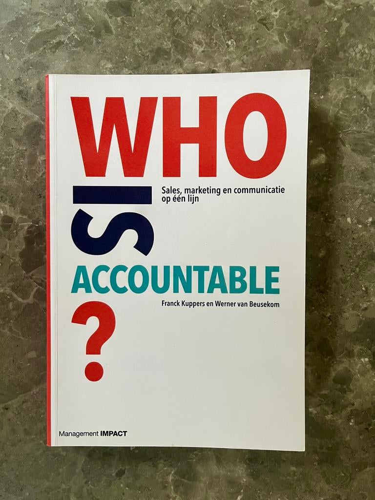 Who is accountable - Werner van Beusekom en Franck Kuppers, Boeken, Ophalen of Verzenden, Nieuw