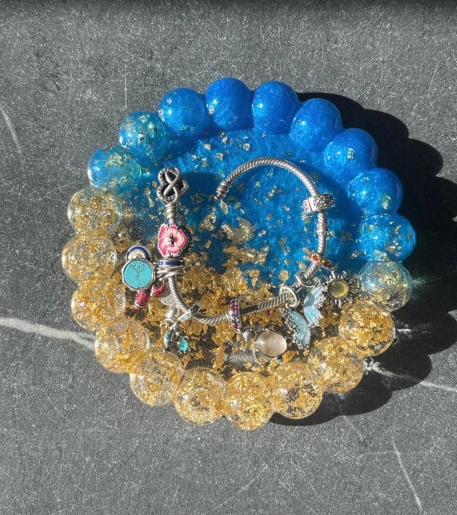 Decoratief schaaltje voor sieraden of sleutels, Overige materialen, Schaal, Rond, Nieuw