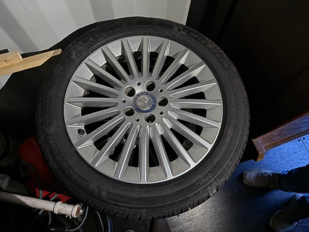 Zomerbanden nette velgen Mercedes W205 17 inch (elegance), Ophalen, Gebruikt, Velg(en), 17 inch