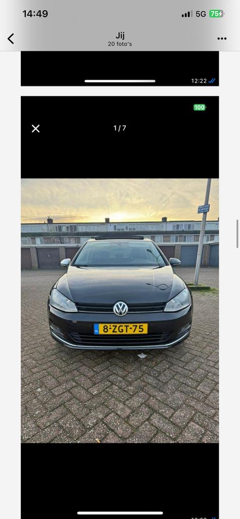 Golf 7 1.2   Benzine., Euro 5, USB, Zwart, Handgeschakeld