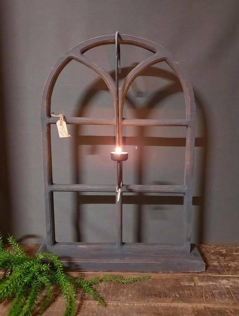 sober houten stalraam op voet landelijk stoer deco raam, Huis en Inrichting, Woonaccessoires | Overige, Ophalen, Nieuw