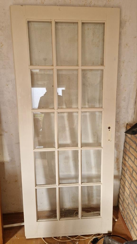 2 opdekdeuren, Ophalen, Gebruikt, Binnendeur, 200 tot 215 cm