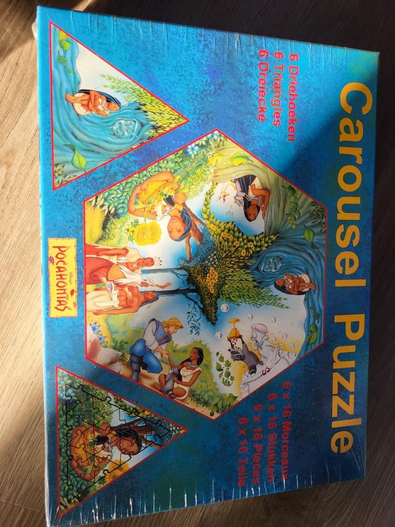 Carousel puzzle Disney Pocahontas, Hobby en Vrije tijd, Ophalen of Verzenden, 500 t/m 1500 stukjes, Nieuw