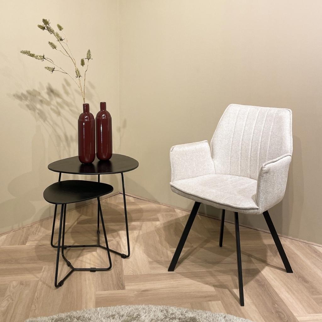 Magazijn Leegverkoop Nieuwe draai-eetstoelen stof beige SALE, Industrieel hotelchique, Overige kleuren, Nieuw, Ophalen of Verzenden