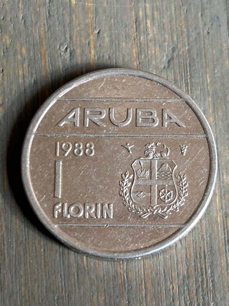 1 Florin 1988 Aruba, Ophalen of Verzenden, Koningin Beatrix, Overige waardes, Losse munt