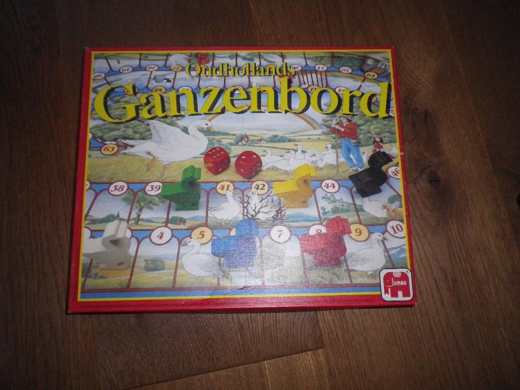 Ganzenbord met houten ganzen, Ophalen of Verzenden, Gebruikt, Jumbo
