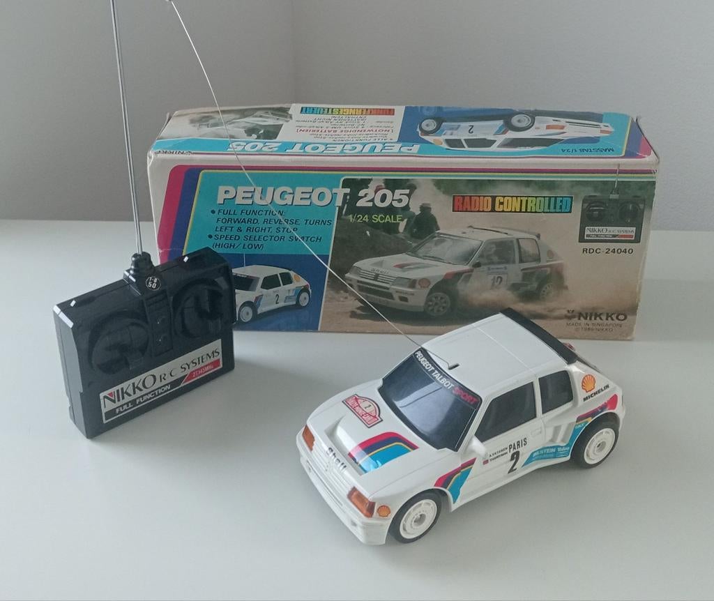 Zeldzame RC vintage Nikko Peugeot 205, Ophalen of Verzenden, Overige schalen, Auto onroad