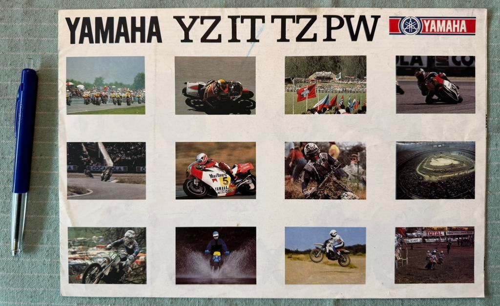 Folder 1983 Yamaha Cross modellen YZ IT PW en Tz racer, Verzenden, Gebruikt, Motoren