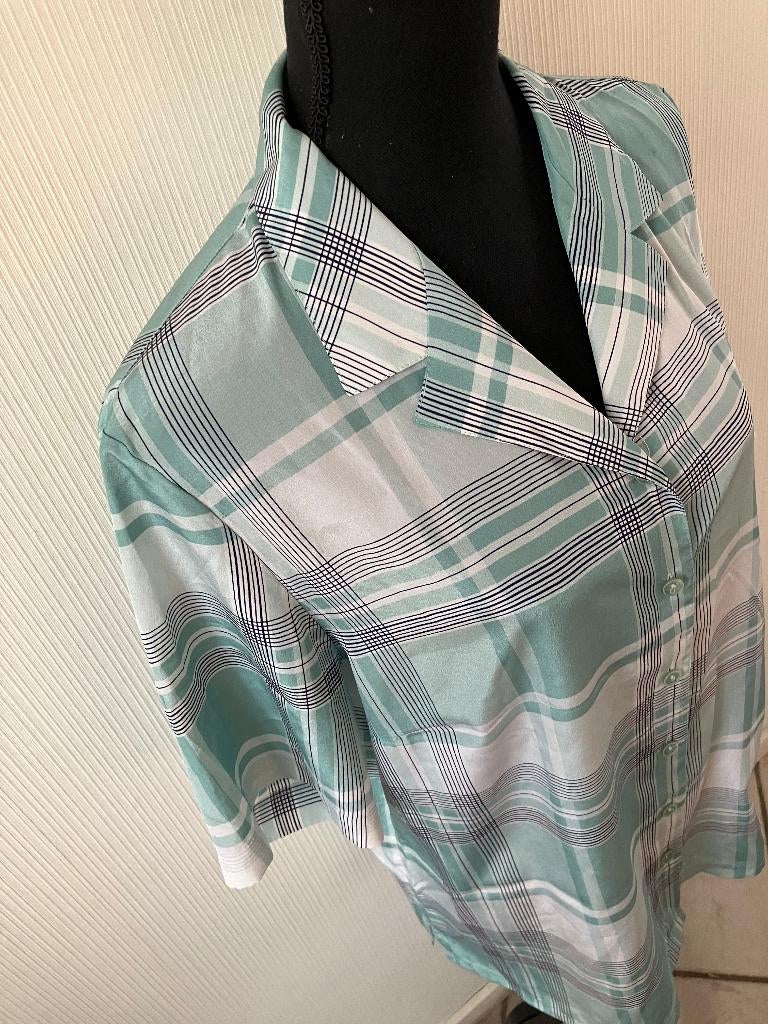 delmod maat 46 oksel tot oksel 62 cm, Ophalen of Verzenden, Zo goed als nieuw, Groen, Maat 46/48 (XL) of groter