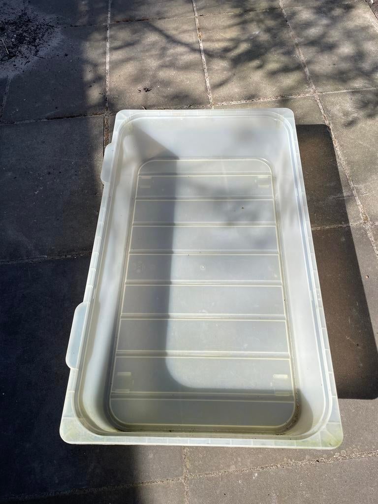 XL IKEA Opbergbak - Semi-transparant - Onder Bed Opslag, Ophalen, Gebruikt, Wit, Kunststof