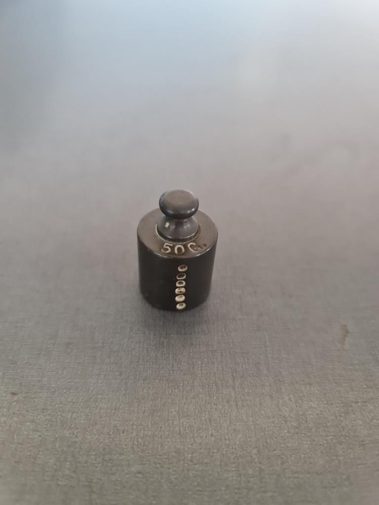 Antiek 50 gr messing gewicht - 1894, Antiek en Kunst, Ophalen of Verzenden