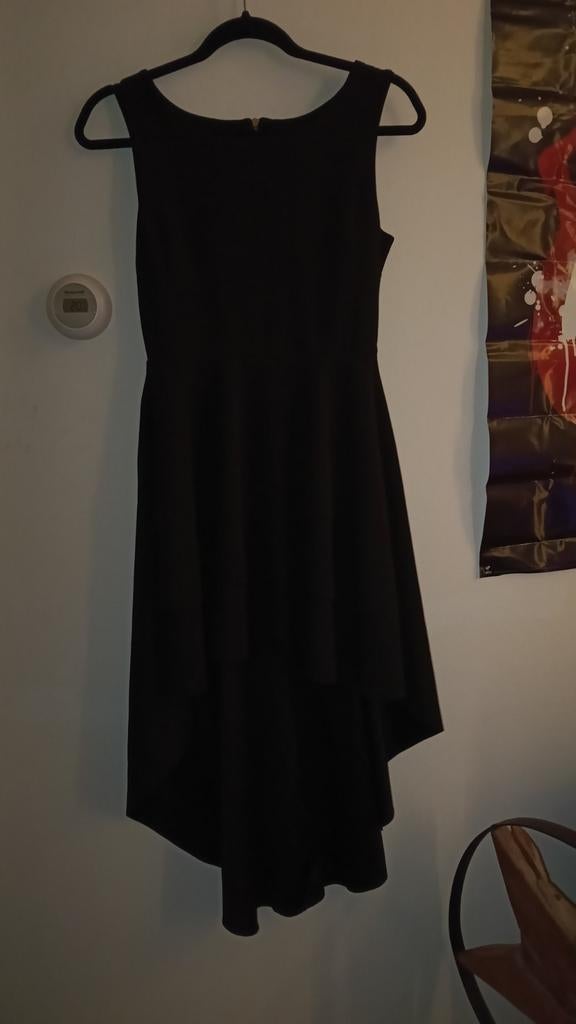 Elegante zwarte jurk, Zwart, Ophalen of Verzenden, Maat 36 (S), Onder de knie