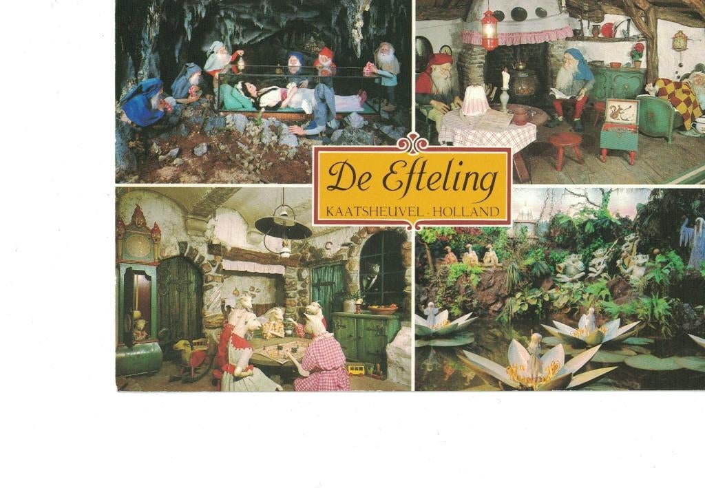 Kaatsheuvel,de Efteling sneeuwwitje interieur kabouterhuisje, Ophalen of Verzenden, 1980 tot heden, Gelopen, Zuid-Holland