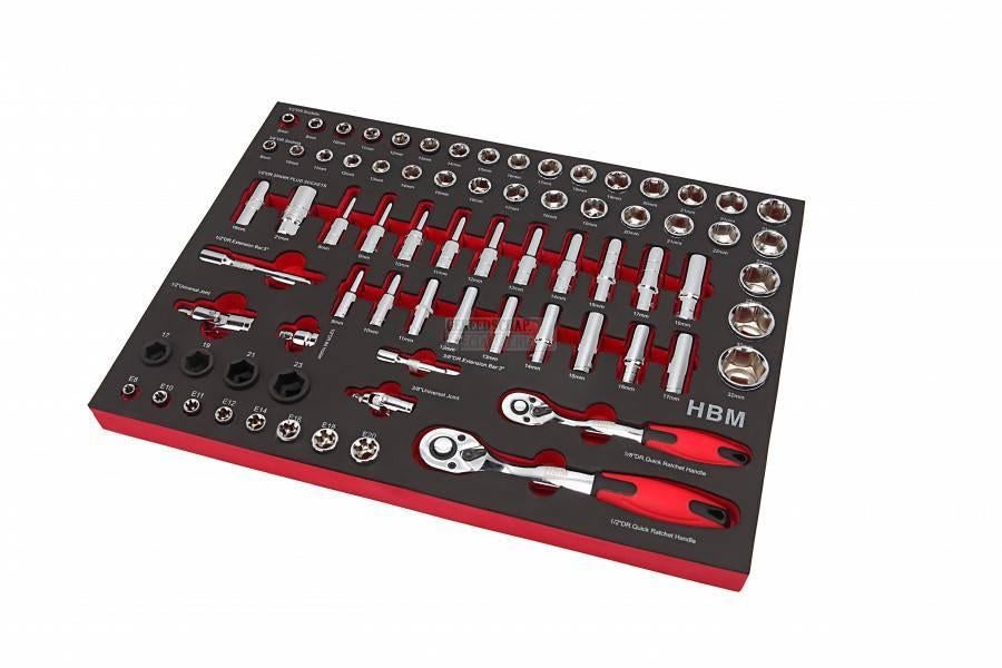 INLAY / VULLING voor gereedschapswagen DOPPENSET + RATELS, ., Nieuw, Ophalen of Verzenden, .