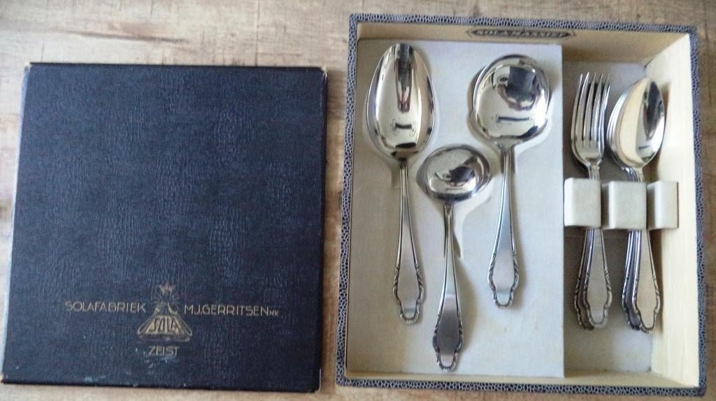 Sola Massief vintage bestekset, Ophalen of Verzenden