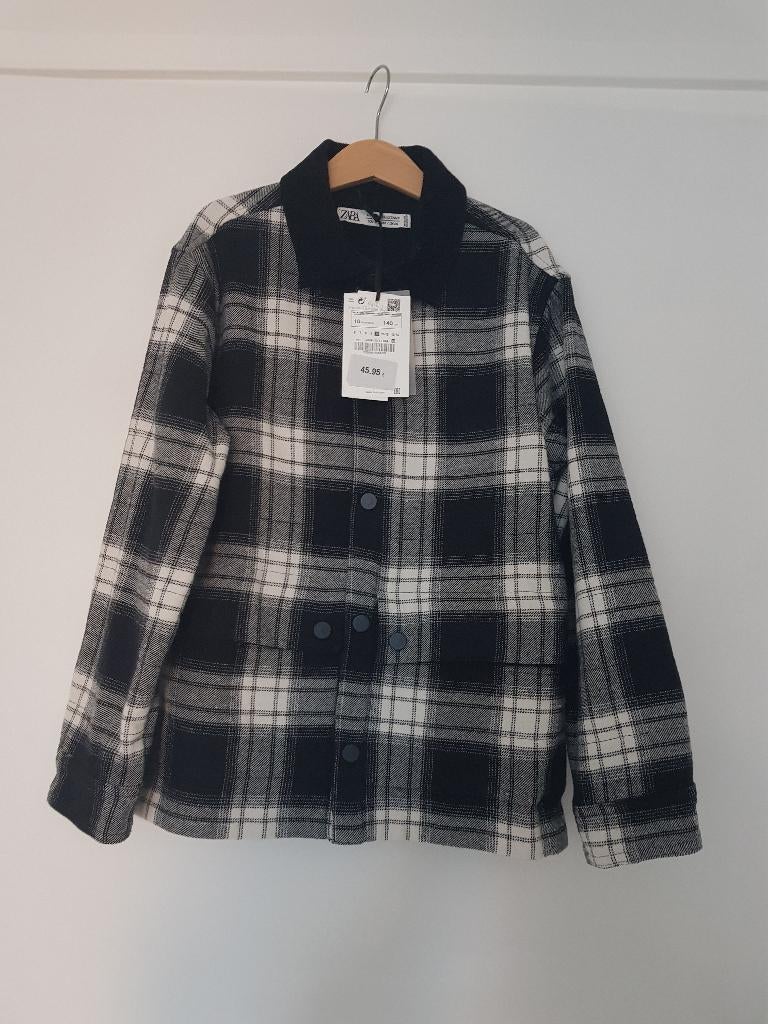 Zara boys 10 years size 140 jacket corduroy checkered, Ophalen of Verzenden, Zo goed als nieuw, Zara, Jongen