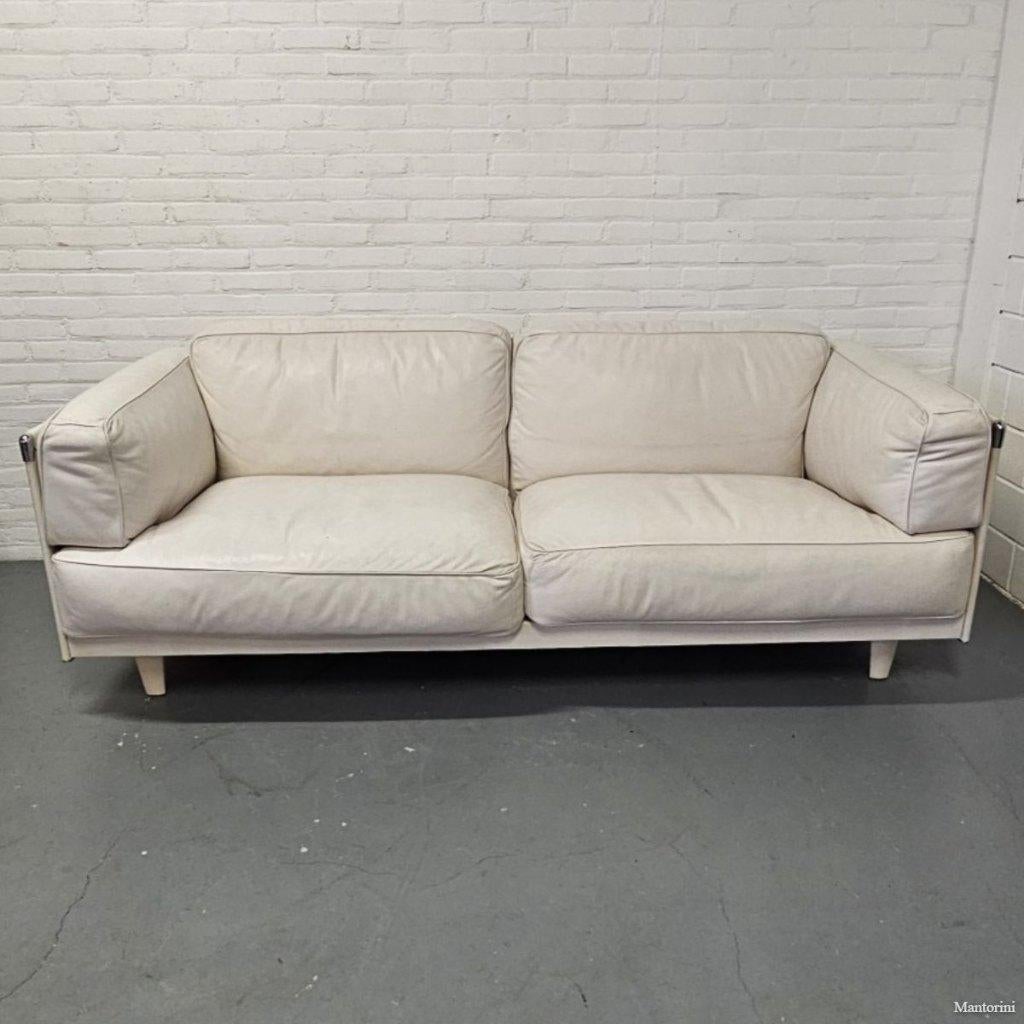 Separaat te koop. Poltrona Frau bank en fauteuil. Leder., Huis en Inrichting, Banken | Bankstellen, Ophalen, Gebruikt, Poltrona Frau