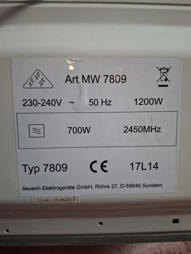 Severin Magnetron + Omvormer, Ophalen, Overige merken